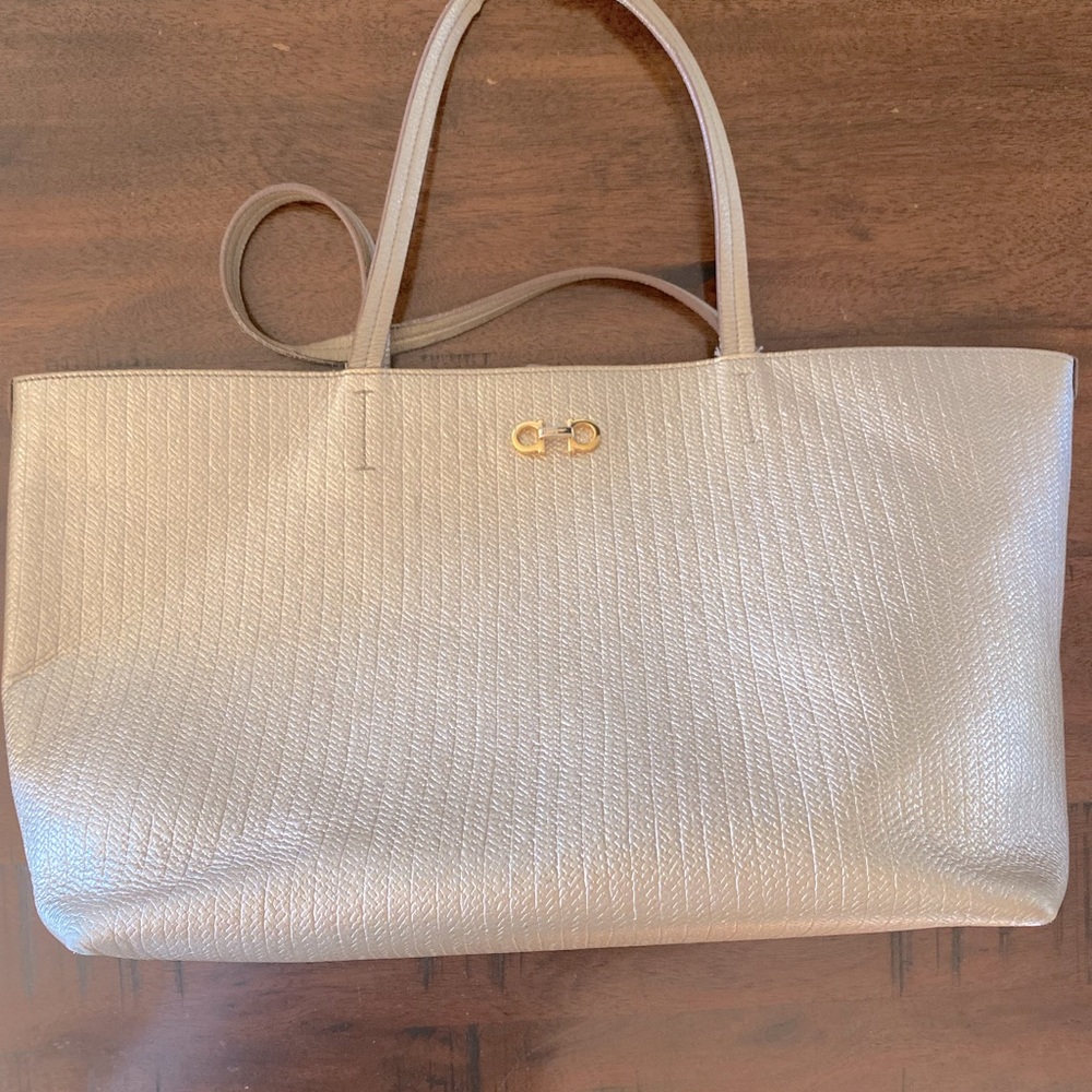Ferragamo gold handbag